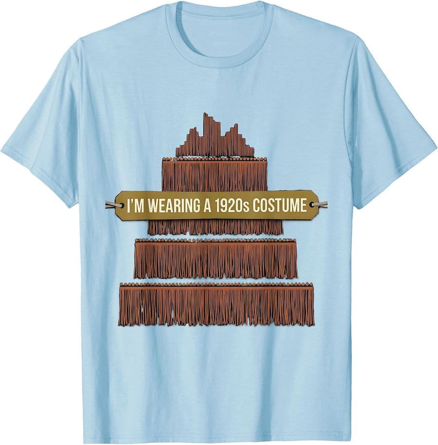 Men's I'm Wearing A 1920s Costume Vintage Roaring Twenties Party T-Shirt - Baby Blue