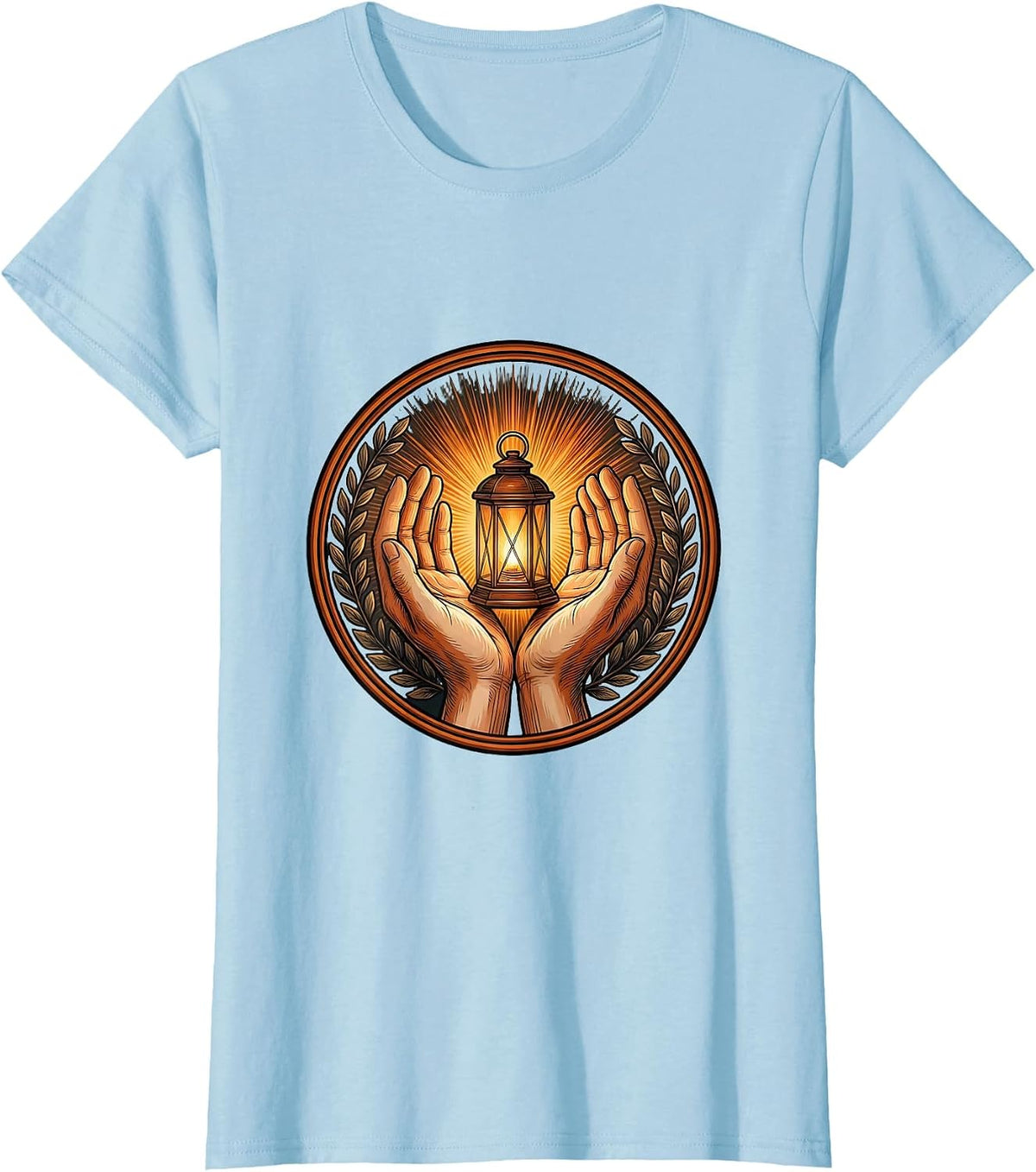 Suicide Prevention Awareness Lantern of Hope T-Shirt - Baby Blue