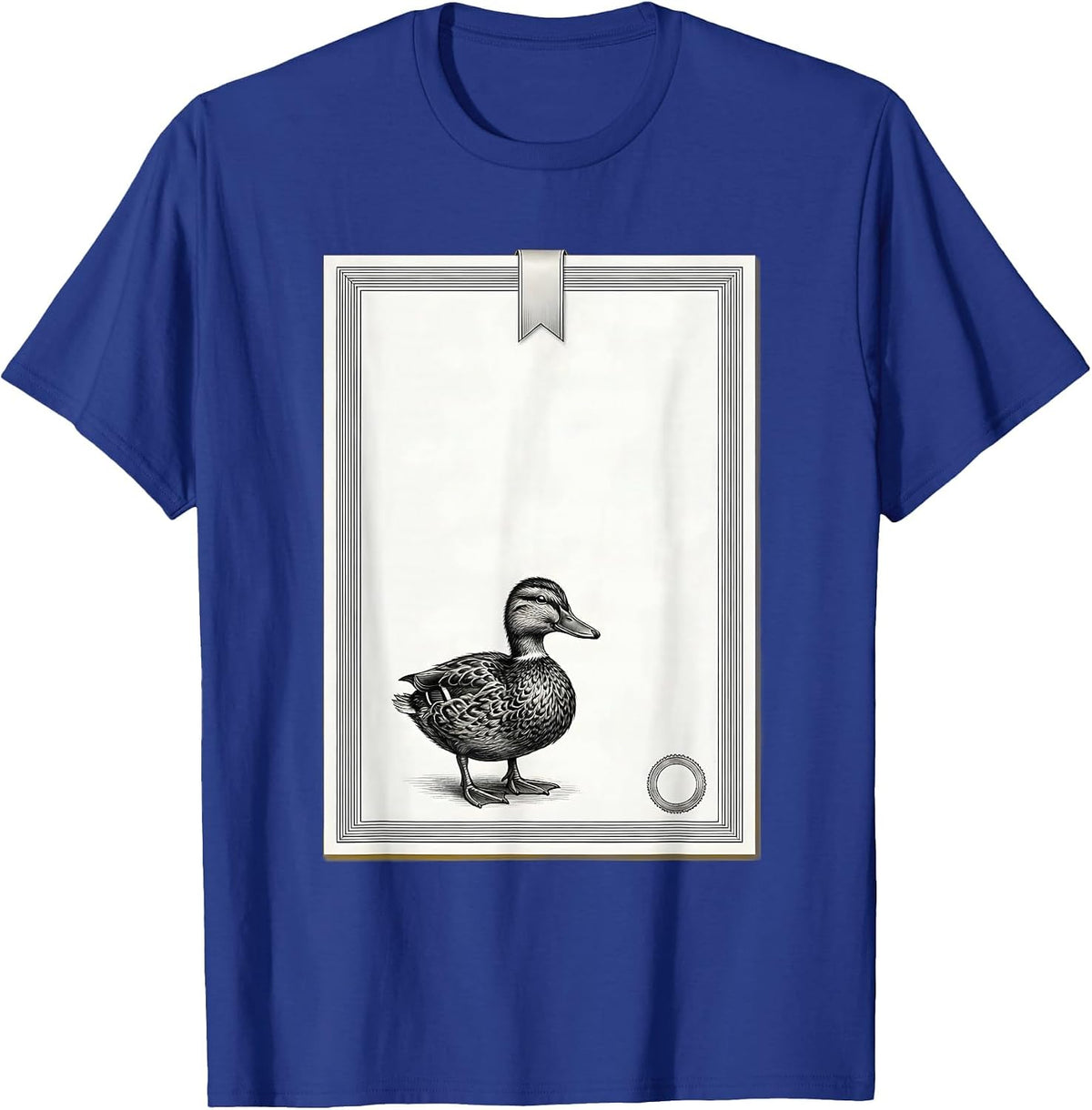 Sarcastic Duck Minimalist Novelty Gift for Duck Lovers T-Shirt - Royal Blue