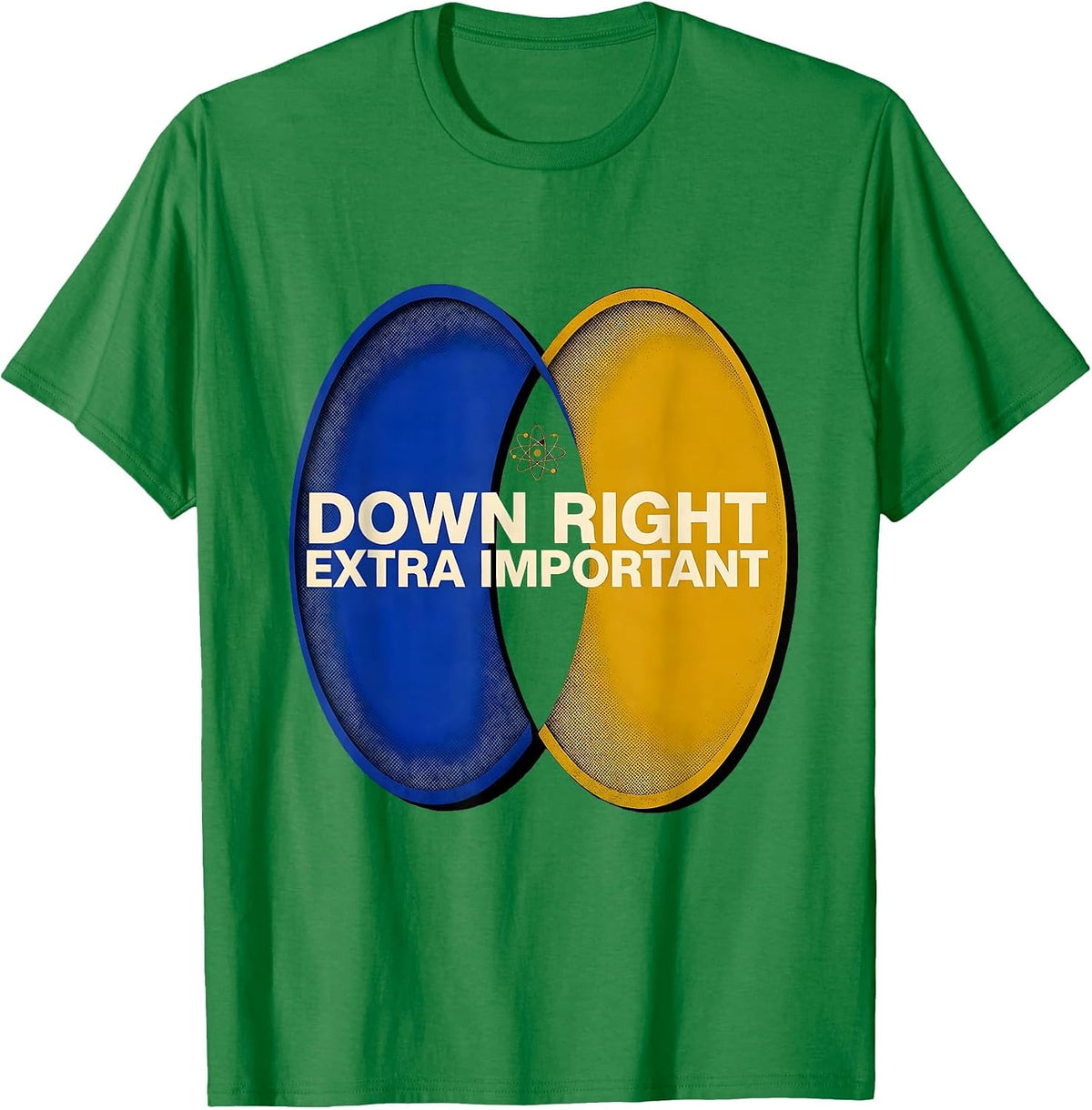 Men's Down Right Extra Important Midcentury Modern Down Syndrome T-Shirt - Kelly Green