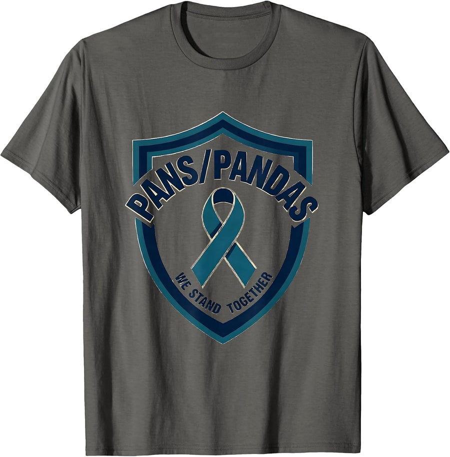 PANS/PANDAS We Stand Together Autoimmune Awareness Family T-Shirt - Asphalt Grey