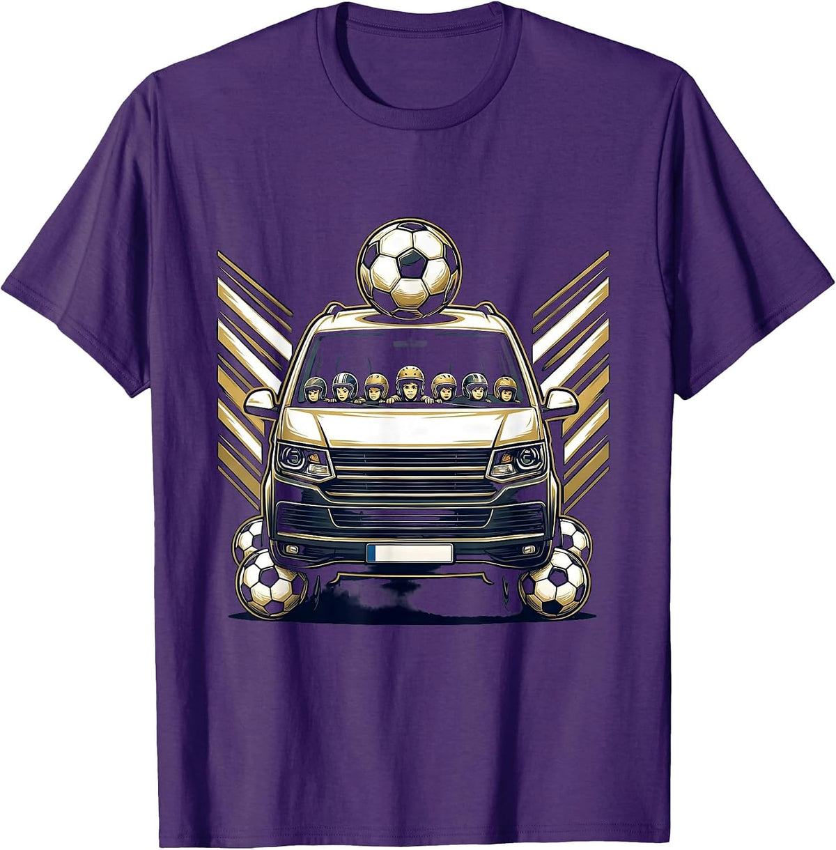 Soccer Dad Minivan Chauffeur Graphic Tee T-Shirt - Purple
