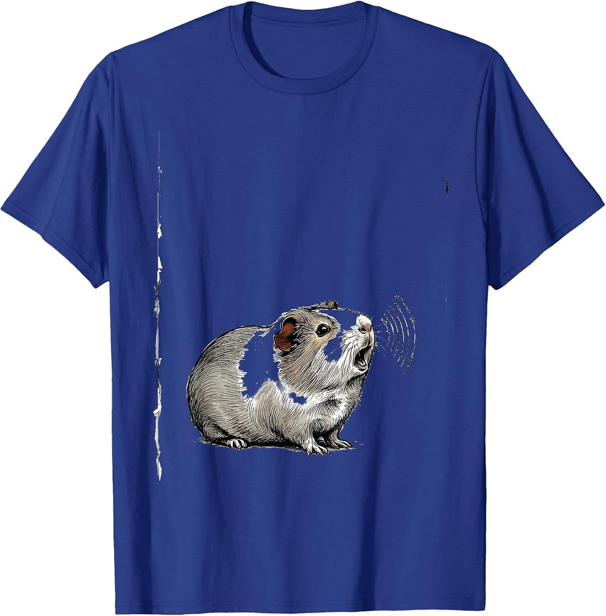 Men's Guinea Pig Loaf Hand-Sketched Pig Lover Humor T-Shirt - Royal Blue