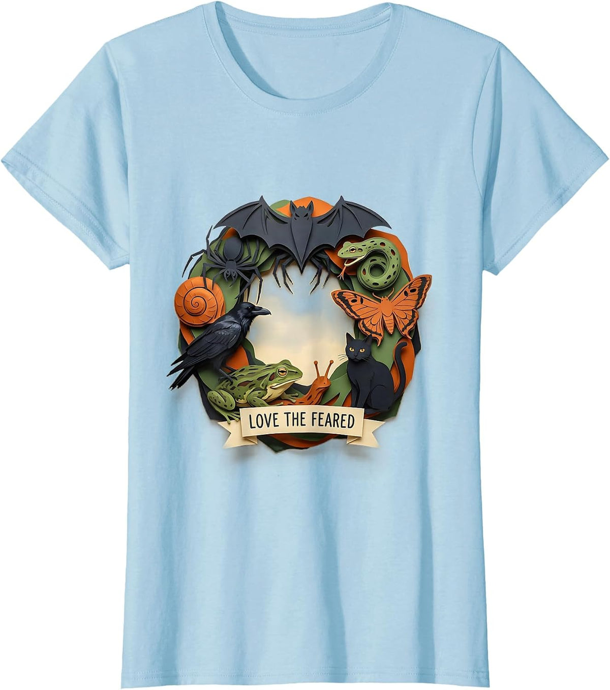 Love The Feared Cute Misunderstood Creatures Animal Lover T-Shirt - Baby Blue