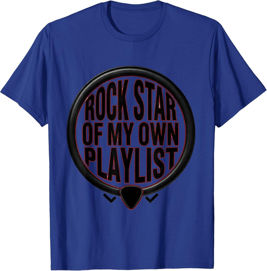 Rock Star Of My Own Playlist Funny Rock Music Fan Novelty T-Shirt - Royal Blue