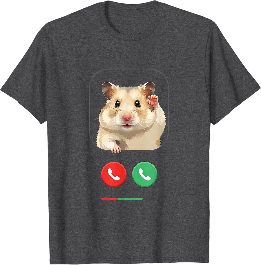 Men's Hamster Portrait Meme Funny Pet Lover Gift T-Shirt - Dark Heather Grey