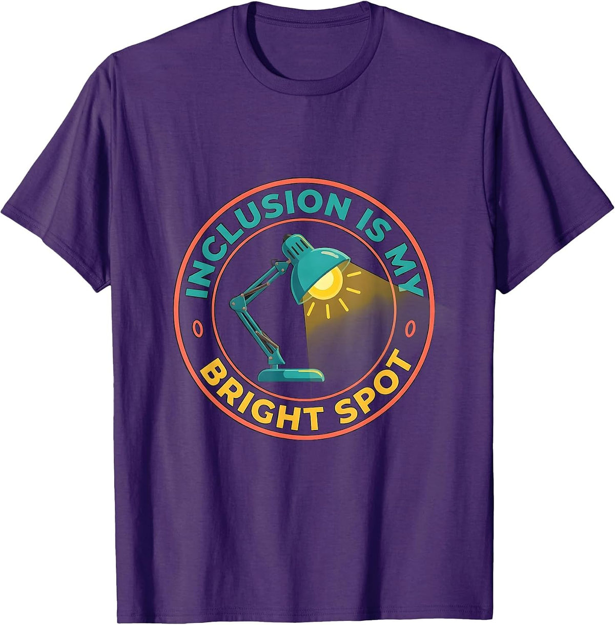 Men's Inclusion Is My Bright Spot Special Education Teacher Autism T-Shirt - Purple