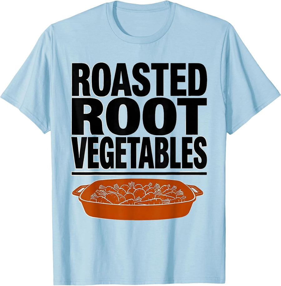 Men's Roasted Root Vegetables Bootleg 90's Rap Rock Vintage Funny T-Shirt - Baby Blue