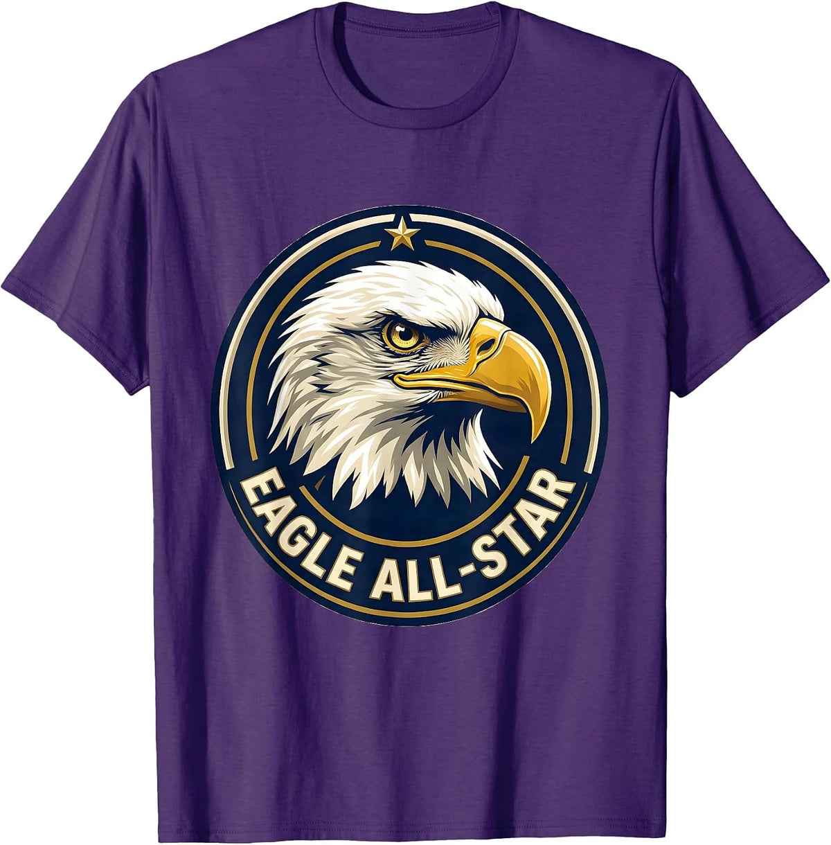 Eagle All-Star Sports Mascot Fan Pride Family T-Shirt - Purple