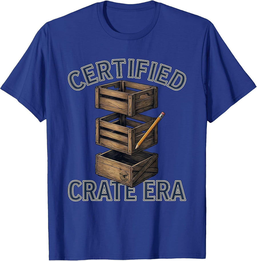 Certified Crate Era Vintage Retro Hip-Hop Rap Lyric Quote T-Shirt - Royal Blue