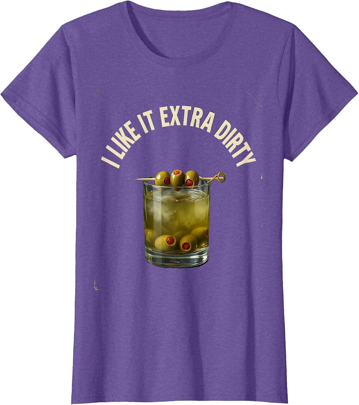 I Like It Extra Dirty Vintage Martini Lover Cocktail Humor T-Shirt - Purple Heather