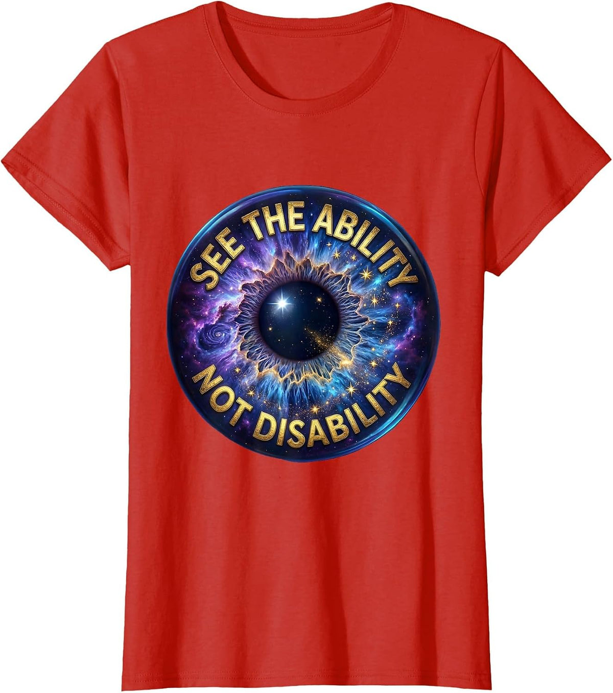 Women's See The Ability Not Disability Special Ed Teacher T-Shirt - Red