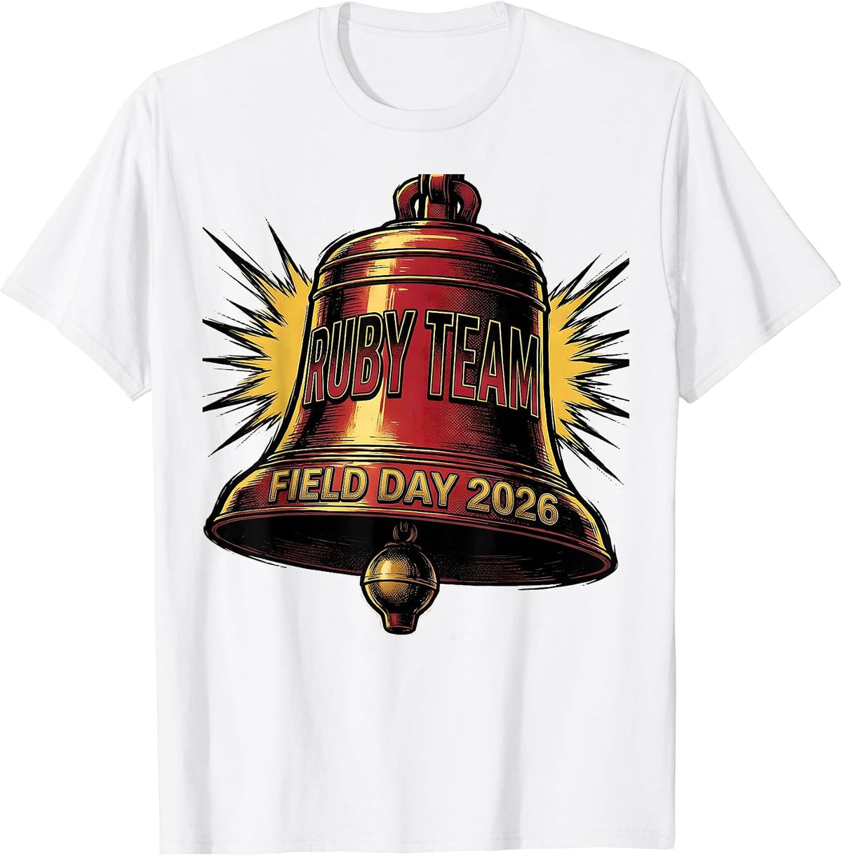 Men's Ruby Team Field Day 2026 Comic Book Teacher Kids T-Shirt - White