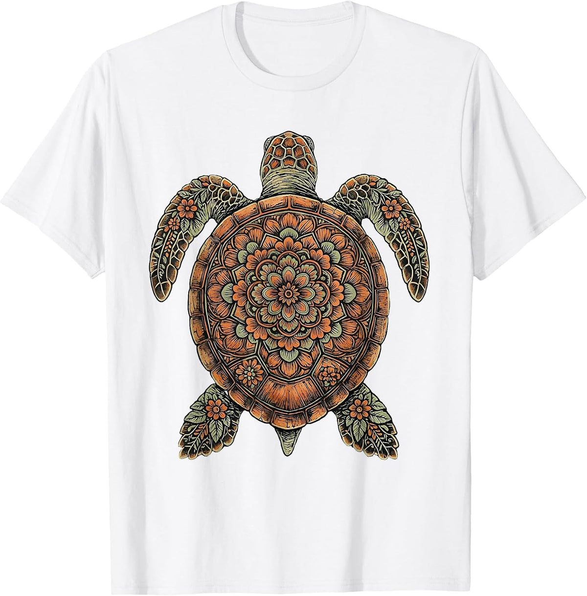 Men's Christian Sea Turtle Sunlit Ocean Illustration T-Shirt - White
