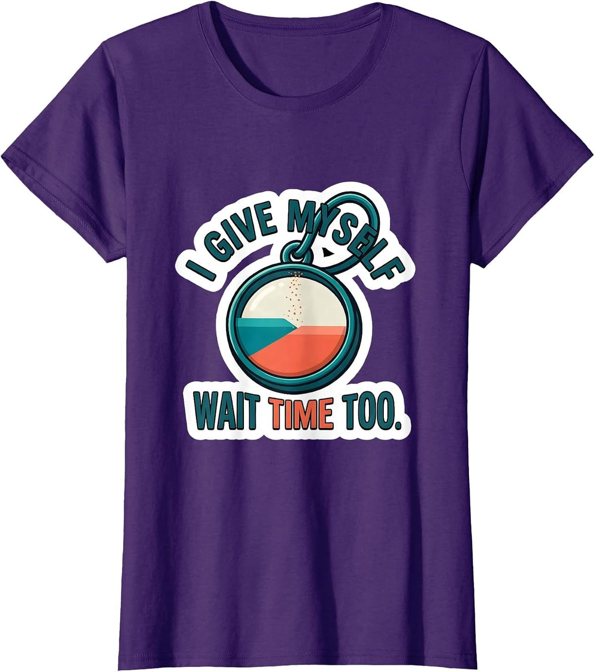 Women's I Give Myself Wait Time Too Funny Special Education Teacher T-Shirt - Purple