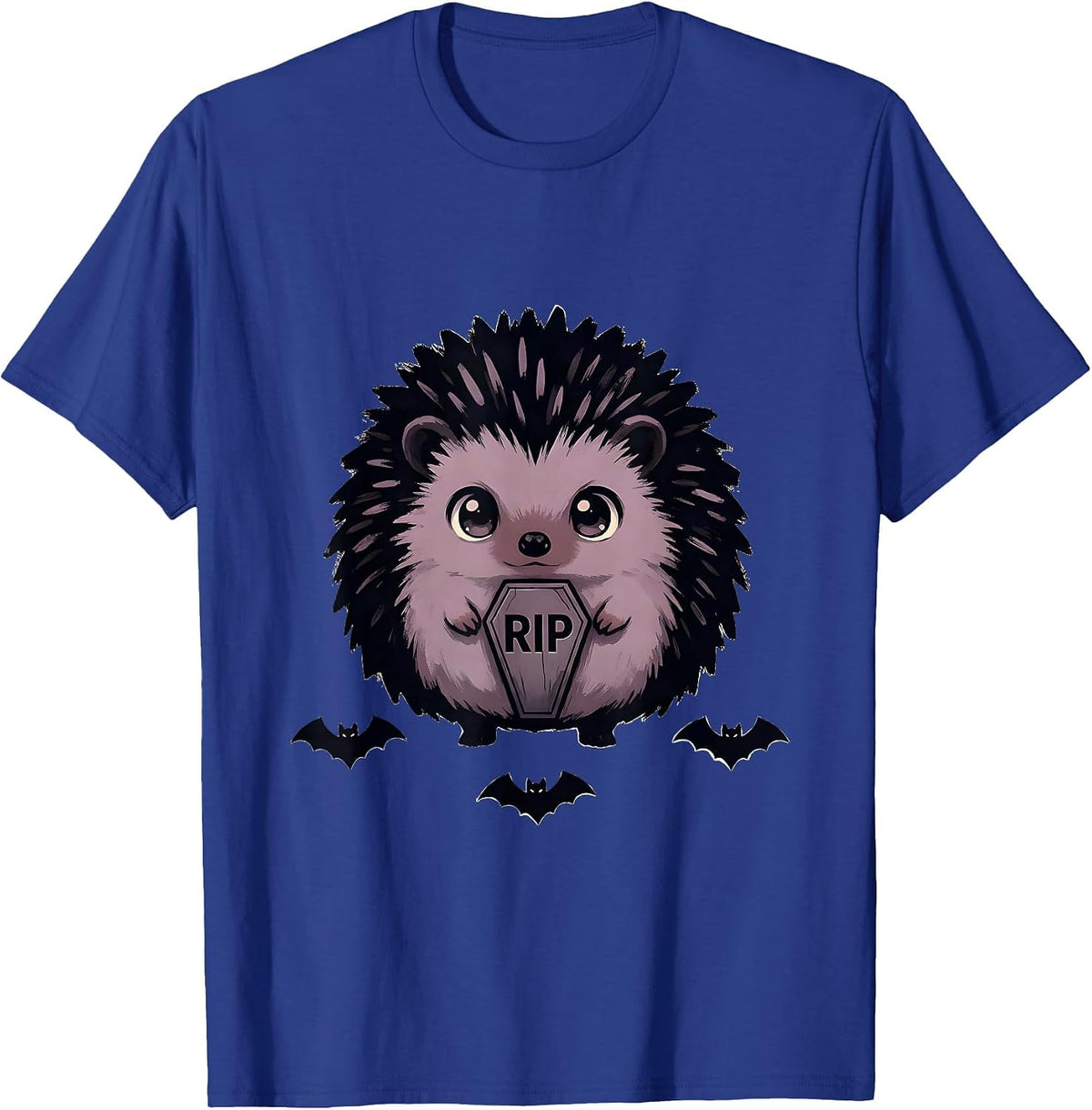 RIP Chibi Hedgehog Pastel Goth Kawaii Anime Horror Aesthetic T-Shirt - Royal Blue