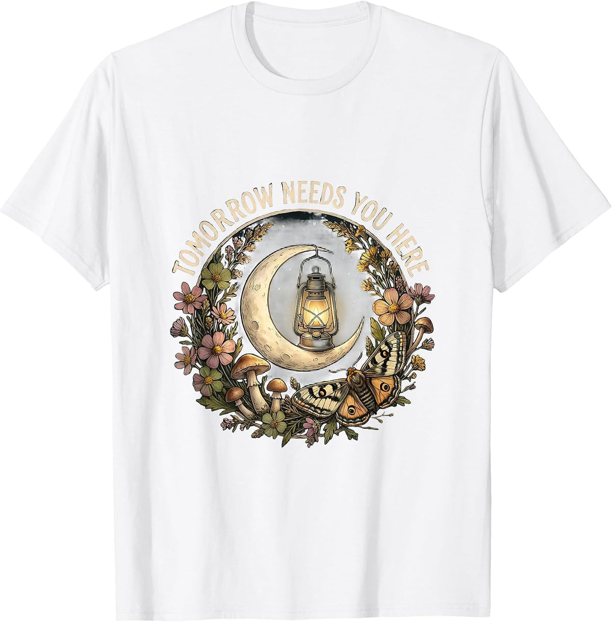 Men's Tomorrow Needs You Here Suicide Prevention Design T-Shirt - White