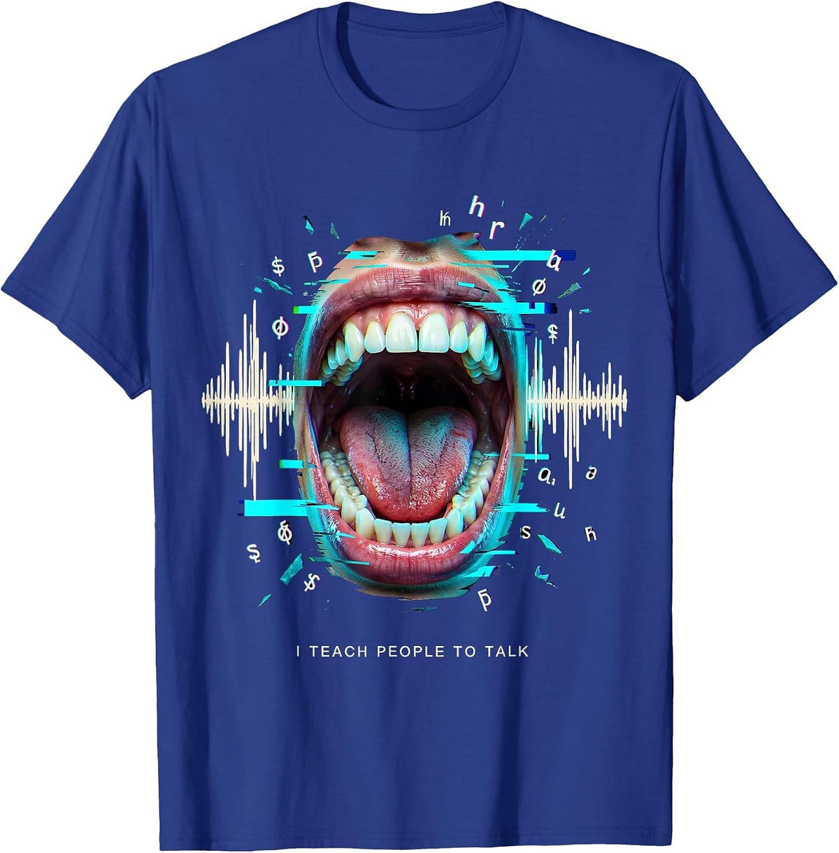 Men's I Teach People To Talk SLP Speech Therapist Design T-Shirt - Royal Blue