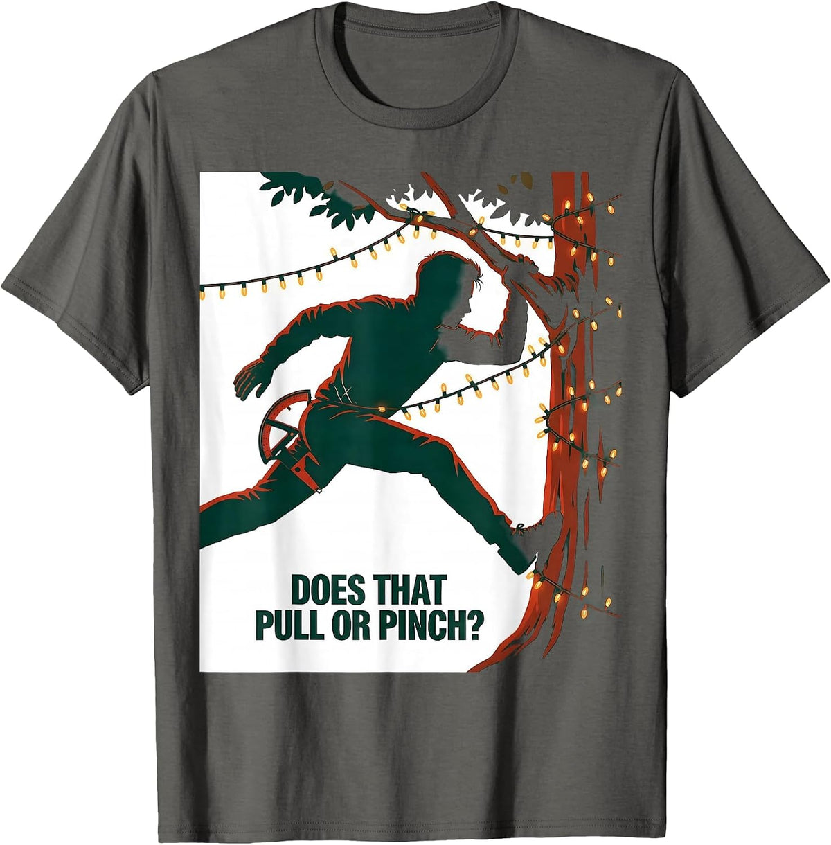 Does That Pull Or Pinch Funny Physical Therapist Christmas T-Shirt - Asphalt Grey