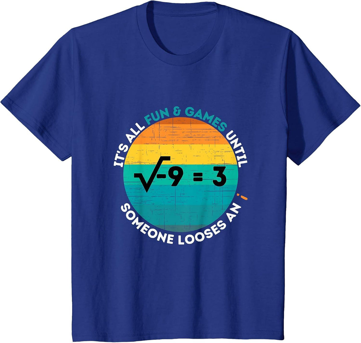 Loosing an i - Funny Math Imaginary Number T-Shirt - Royal Blue