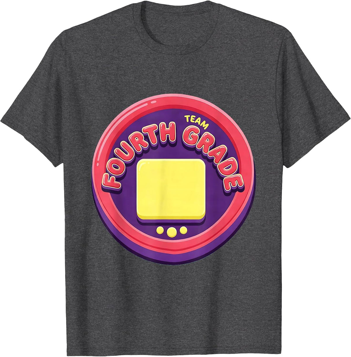 Men's Team Fourth Grade Gummy Jelly Pop Back To School Student T-Shirt - Dark Heather Grey