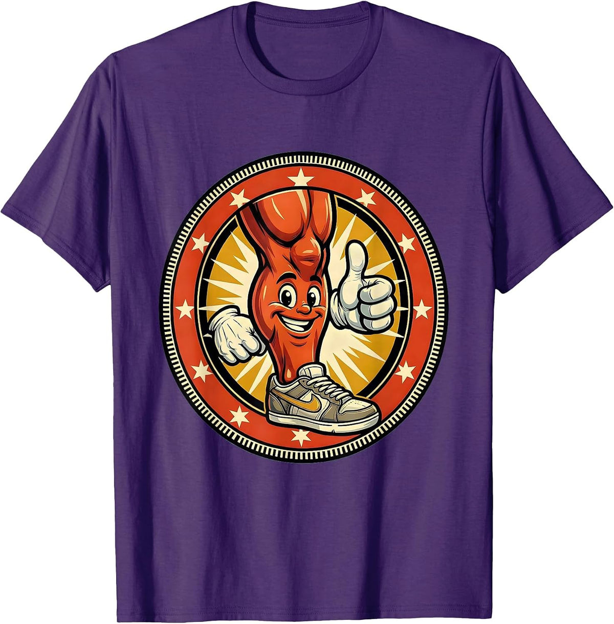 Men's Physical Therapist Fall Prevention Leg Strength T-Shirt - Purple