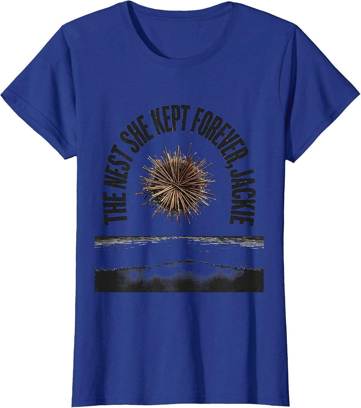 Women's The Nest She Kept Forever Jackie Bald Eagle Memorial Tribute T-Shirt - Royal Blue