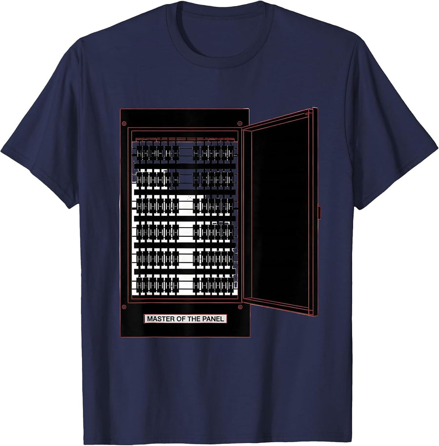 Master of the Panel Funny Electrician Engineer Sarcastic T-Shirt - Navy Blue