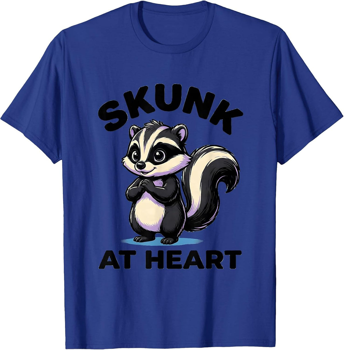 Skunk At Heart Cute Kawaii Skunk Lover Gift Animal Humor T-Shirt - Royal Blue