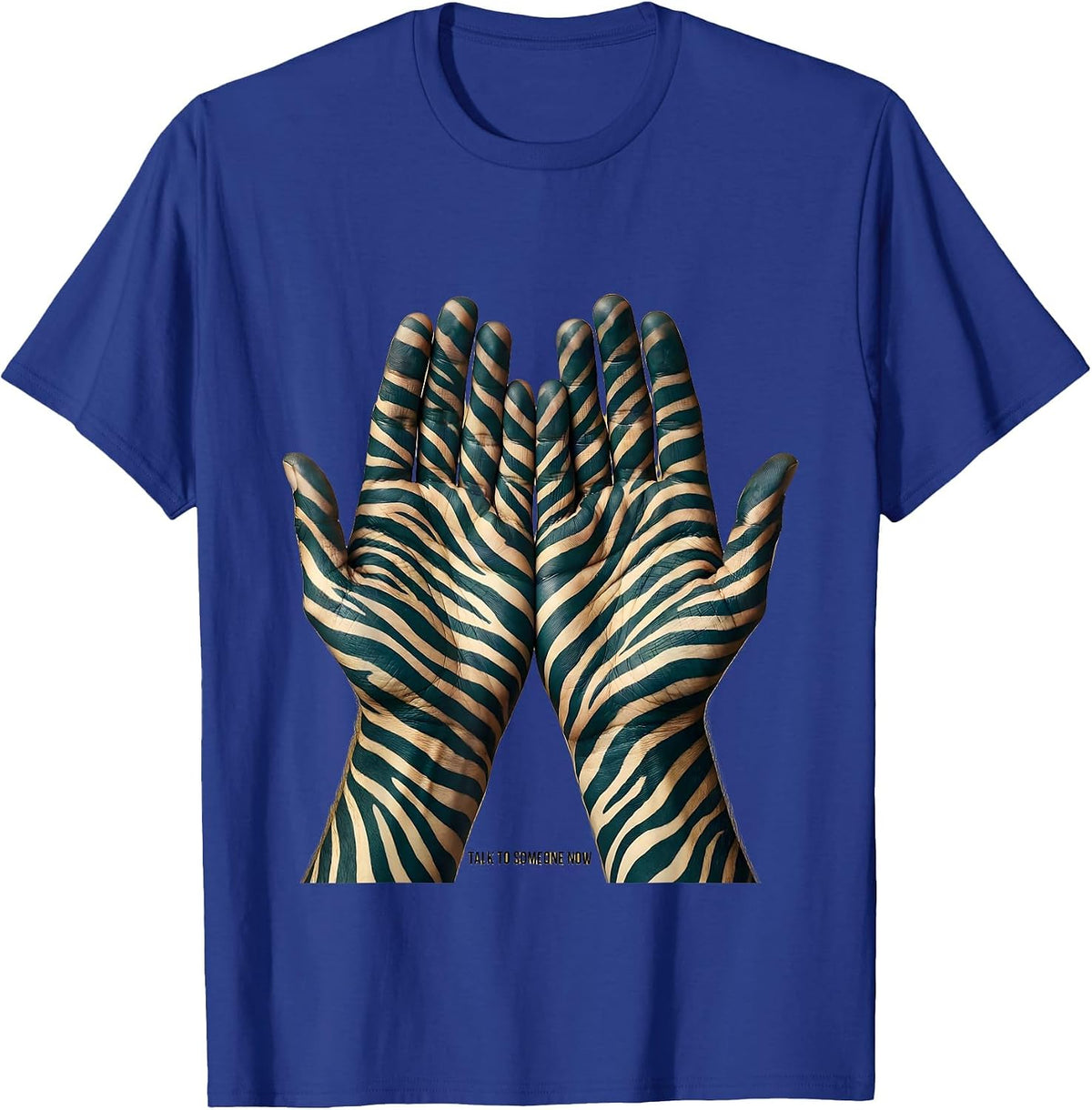 Men's Talk to Someone Now Suicide Prevention Design T-Shirt - Royal Blue