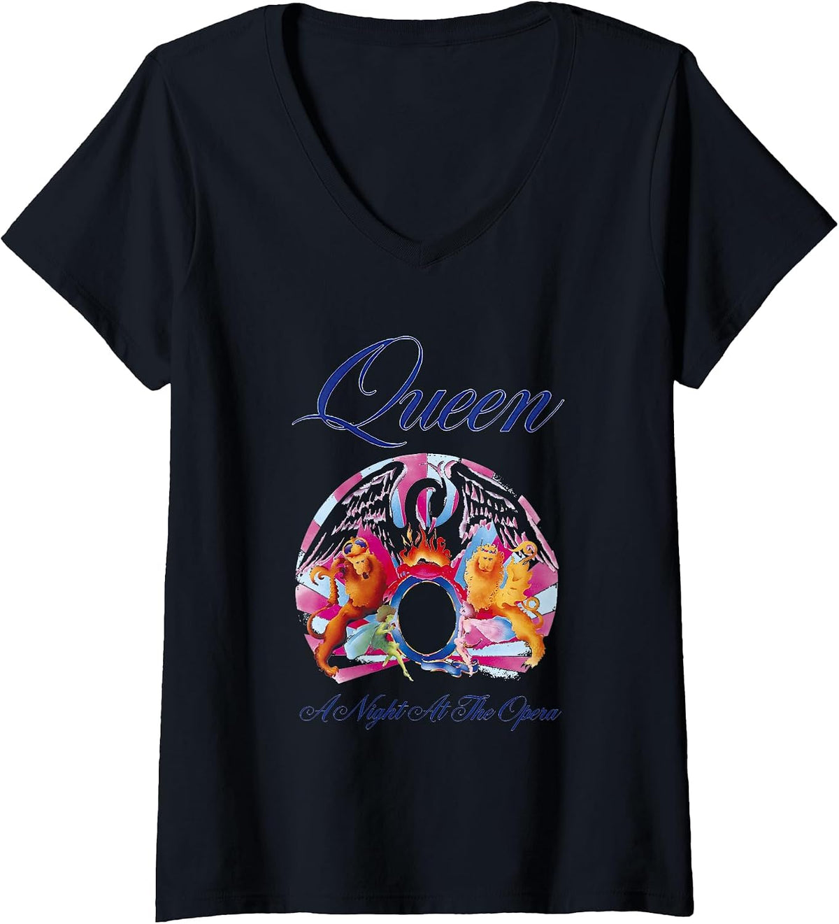 Women's Queen Night at The Opera V-Neck T-Shirt - Black