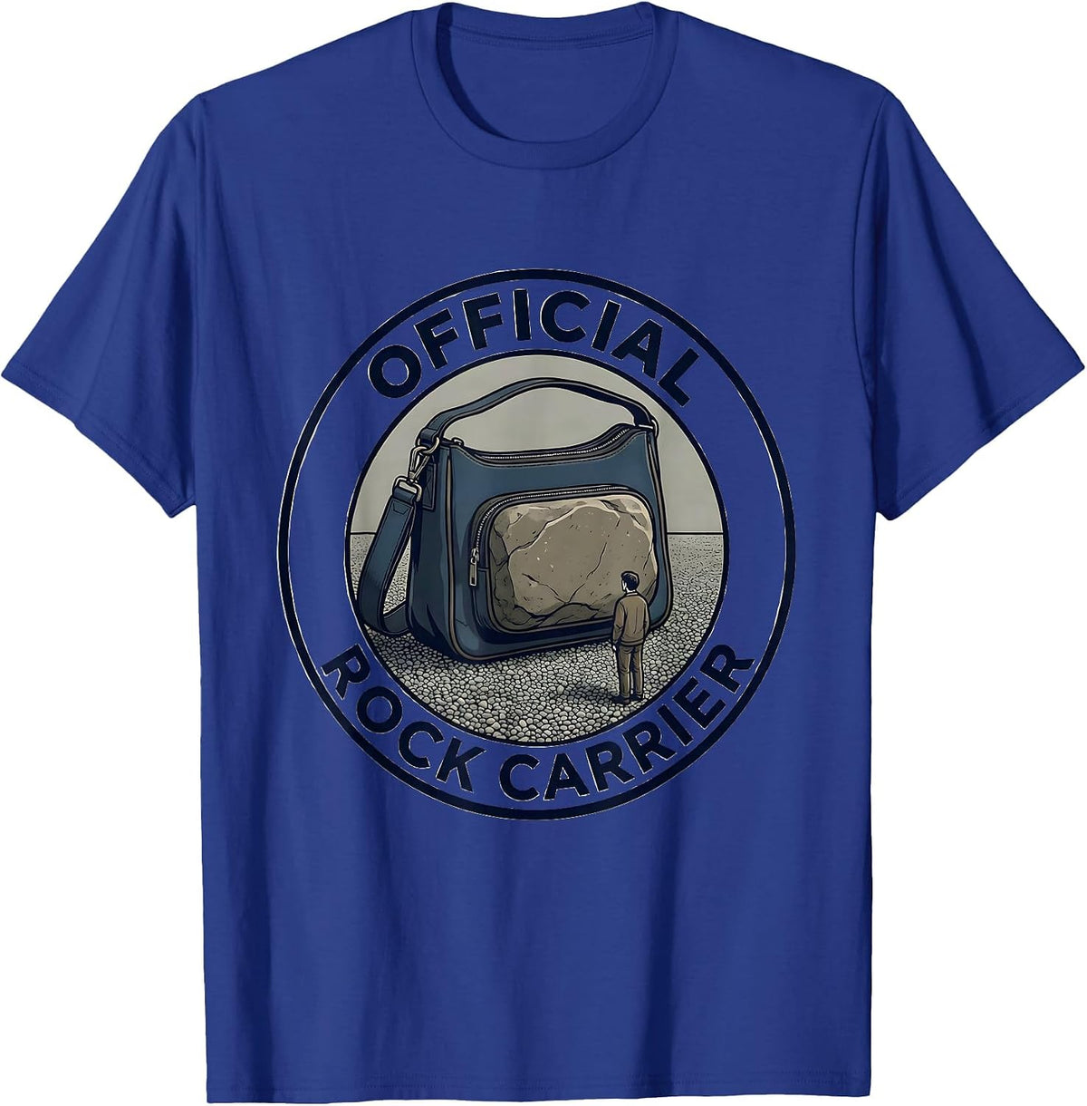 Official Rock Carrier Funny Rock Collector Geology Humor T-Shirt - Royal Blue