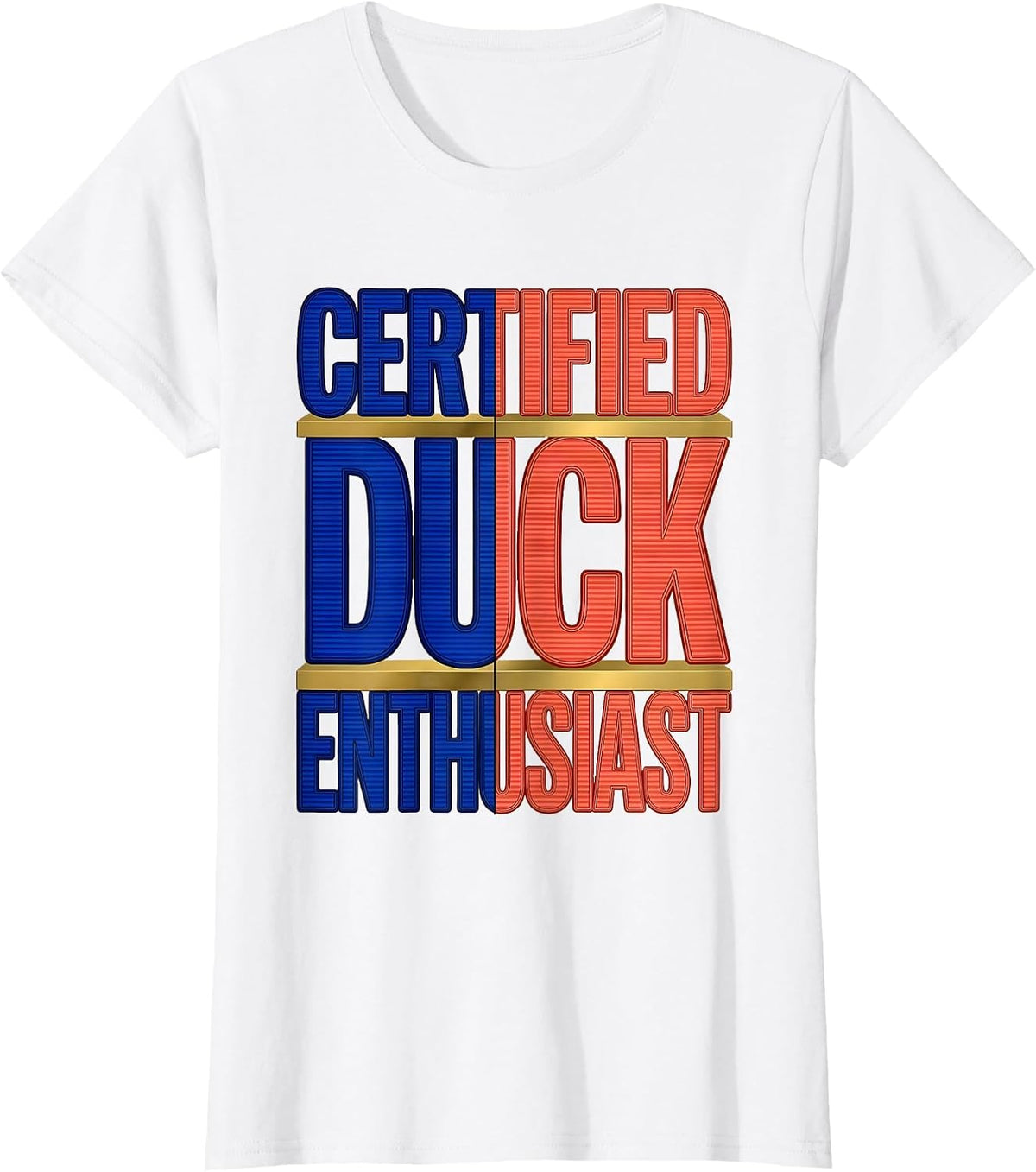 Women's Certified Duck Enthusiast Funny Duck Lover Design T-Shirt - White