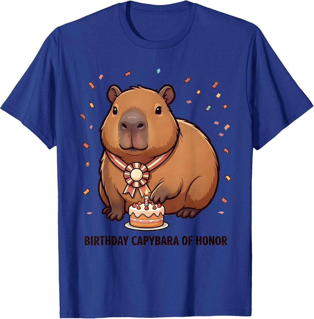 Men's Birthday Capybara Of Honor Cute Kawaii Animal Lover Birthday T-Shirt - Royal Blue