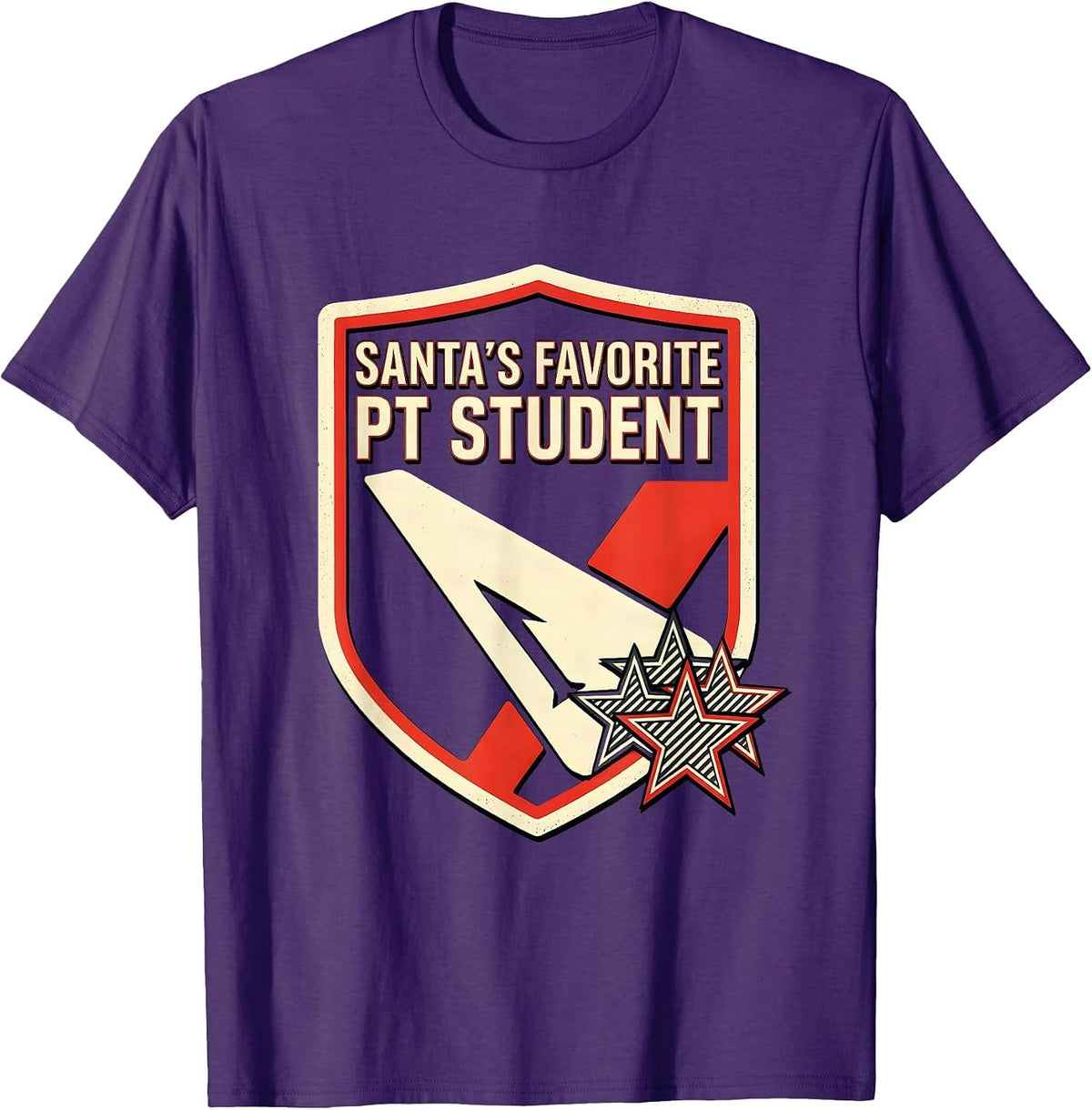 Men's Santa's Favorite PT Student Funny Physical Therapist T-Shirt - Purple
