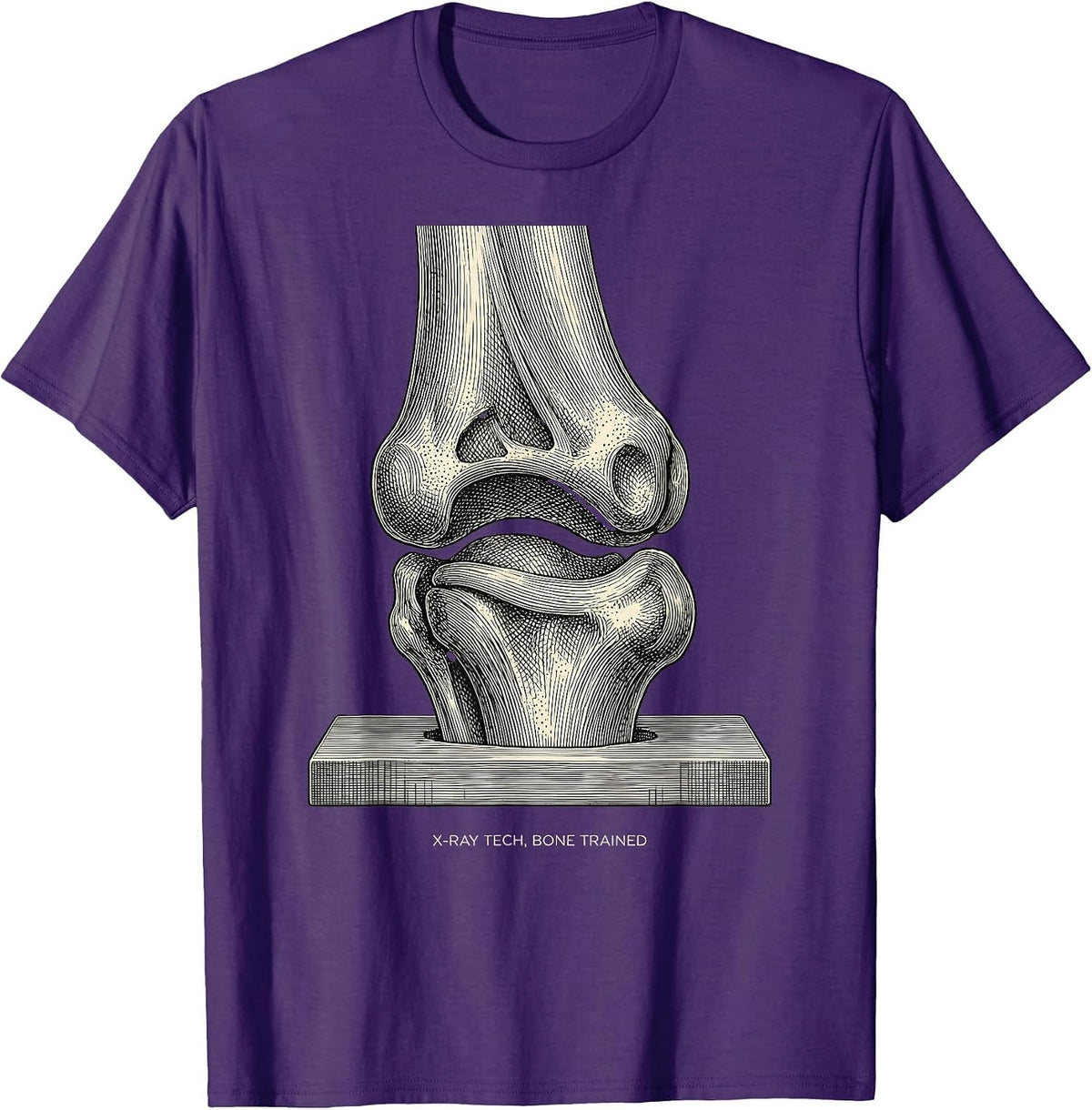 X-Ray Tech Bone Trained Funny Radiology Tech Humor T-Shirt - Purple