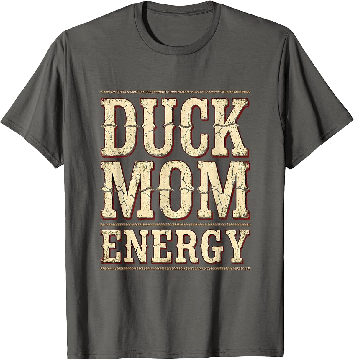 Duck Mom Energy Funny Duck Lover Design T-Shirt - Asphalt Grey