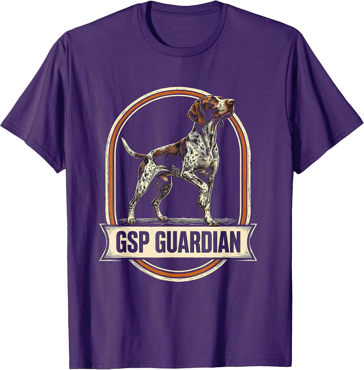 Men's GSP Guardian Patriotic German Shorthaired Pointer Dog Lover T-Shirt - Purple