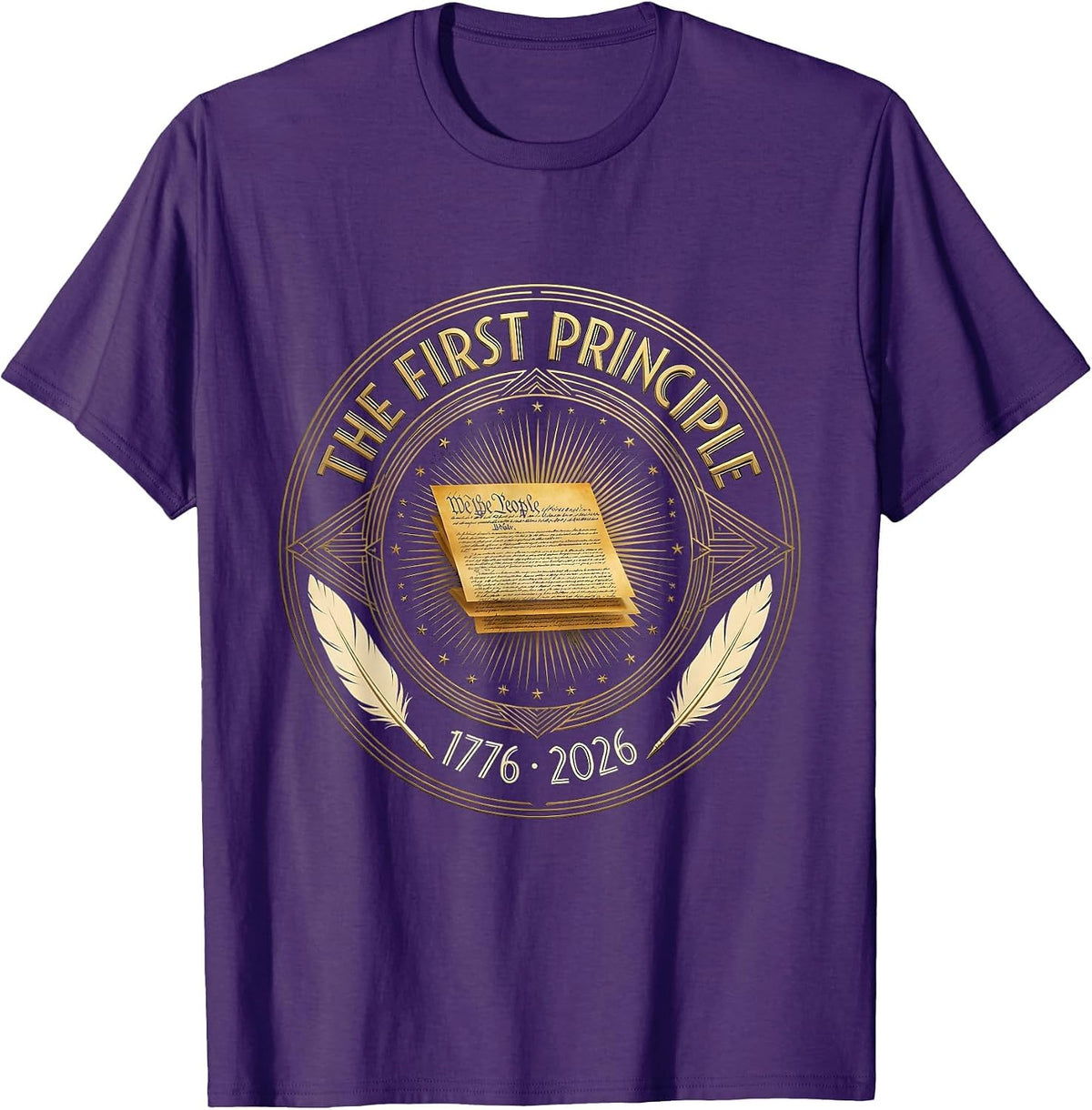 The First Principle Vintage Patriotic Memorial Day T-Shirt - Purple