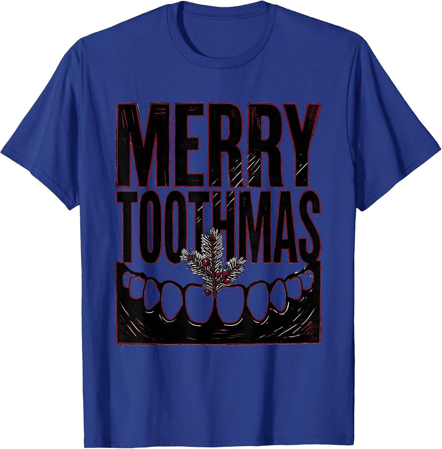 Merry Toothmas Funny Dental Christmas Dentist Dental T-Shirt - Royal Blue