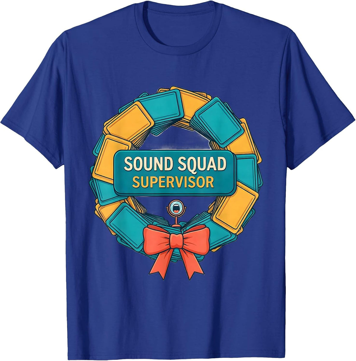 Sound Squad Supervisor Retro Groovy Speech Therapist T-Shirt - Royal Blue