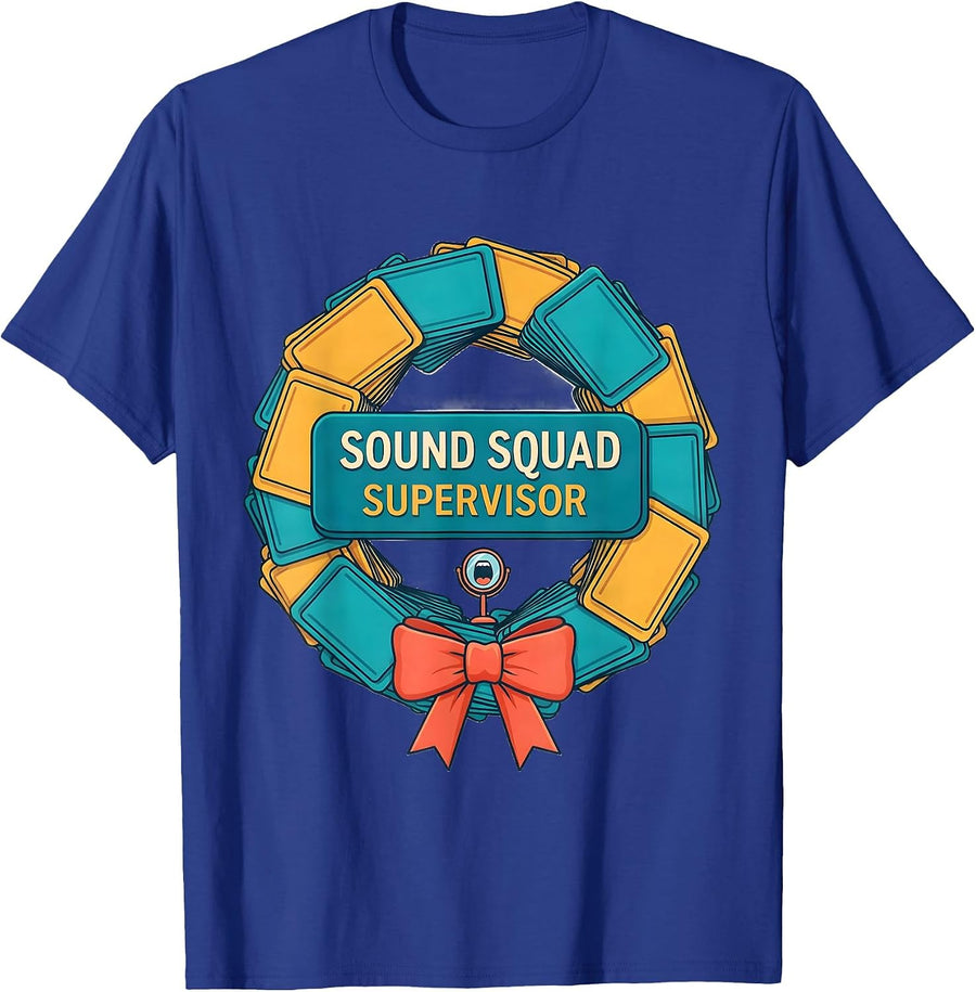 Sound Squad Supervisor Retro Groovy Speech Therapist T-Shirt - Royal Blue