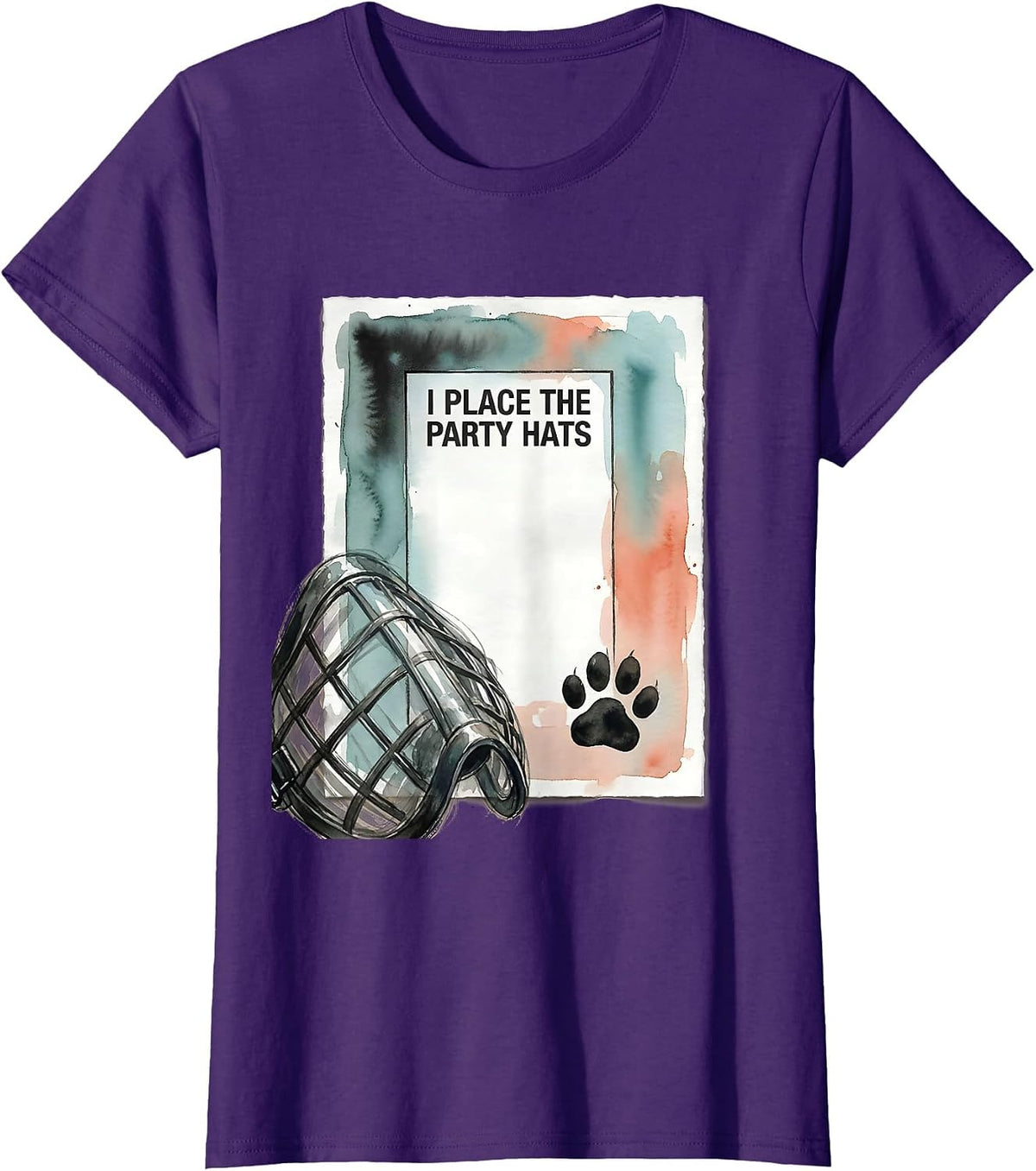 Women's I Place The Party Hats Funny Veterinarian Vet Tech Gift T-Shirt - Purple
