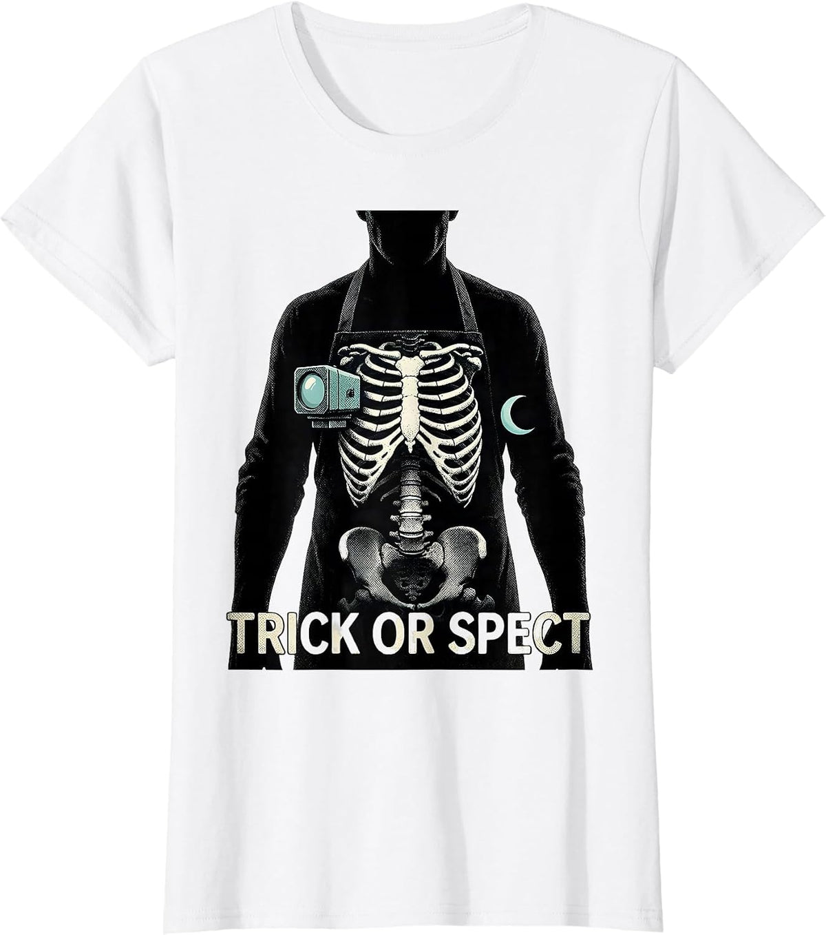 Trick Or SPECT Funny Radiology Tech Halloween Workplace T-Shirt - White