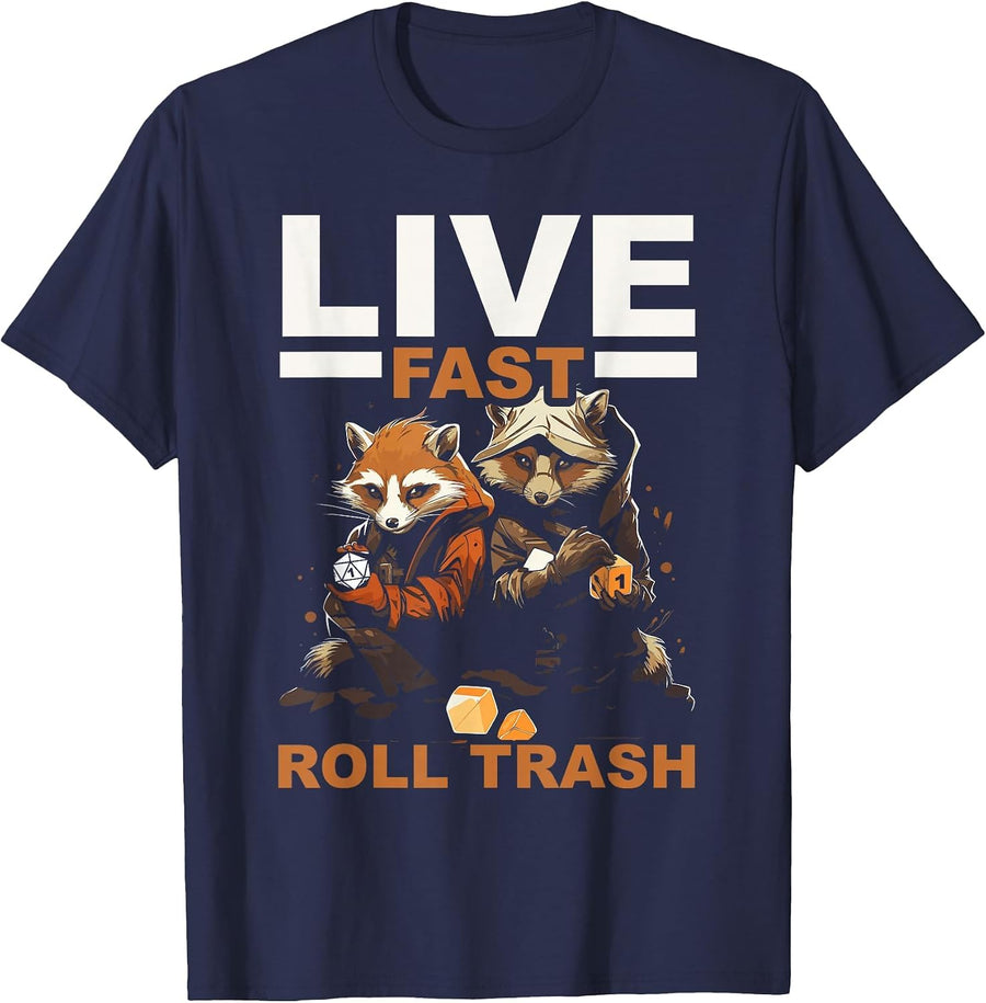 RPG Gaming Role Playing D20 Tabletop Games Funny RPG Gamer T-Shirt - Navy Blue