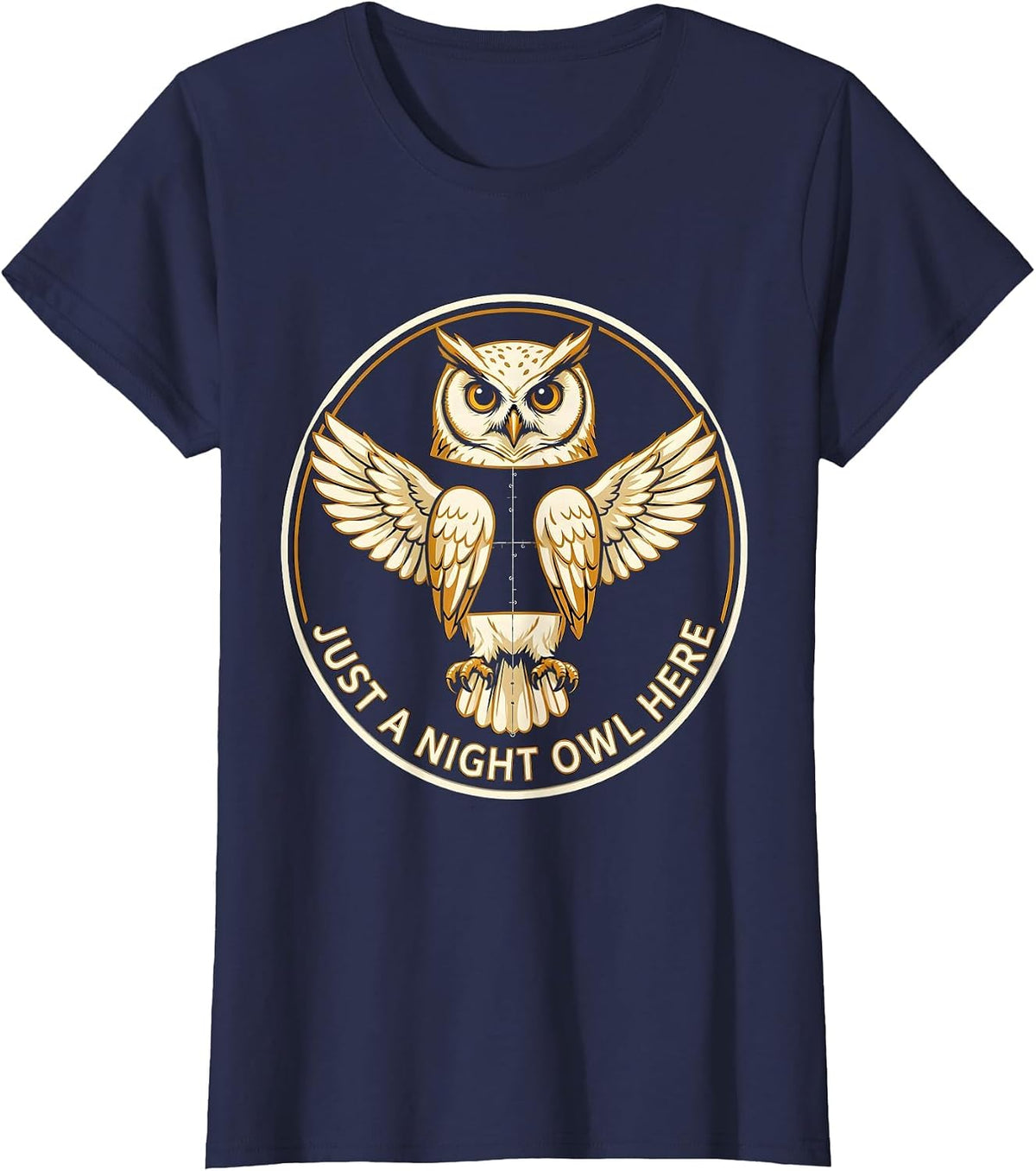 Women's Just a Night Owl Halloween Costume Alternative T-Shirt - Navy Blue