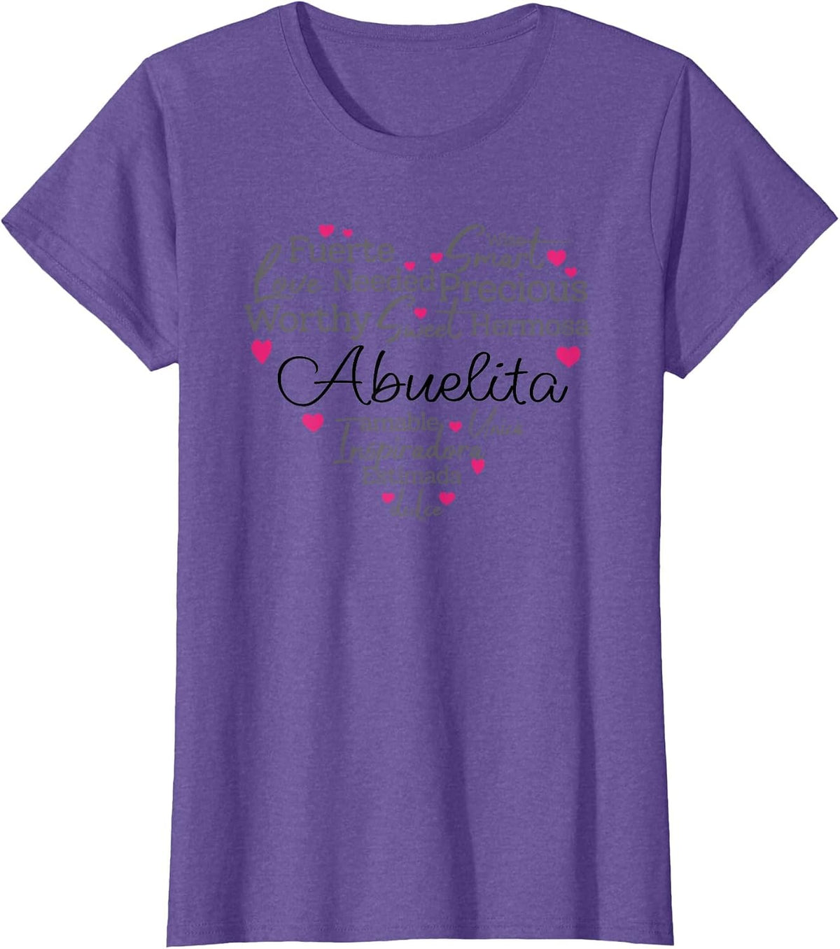 Pretty Abuelita Shirt for Latina Spanish Mexican Grandma T-Shirt - Purple Heather