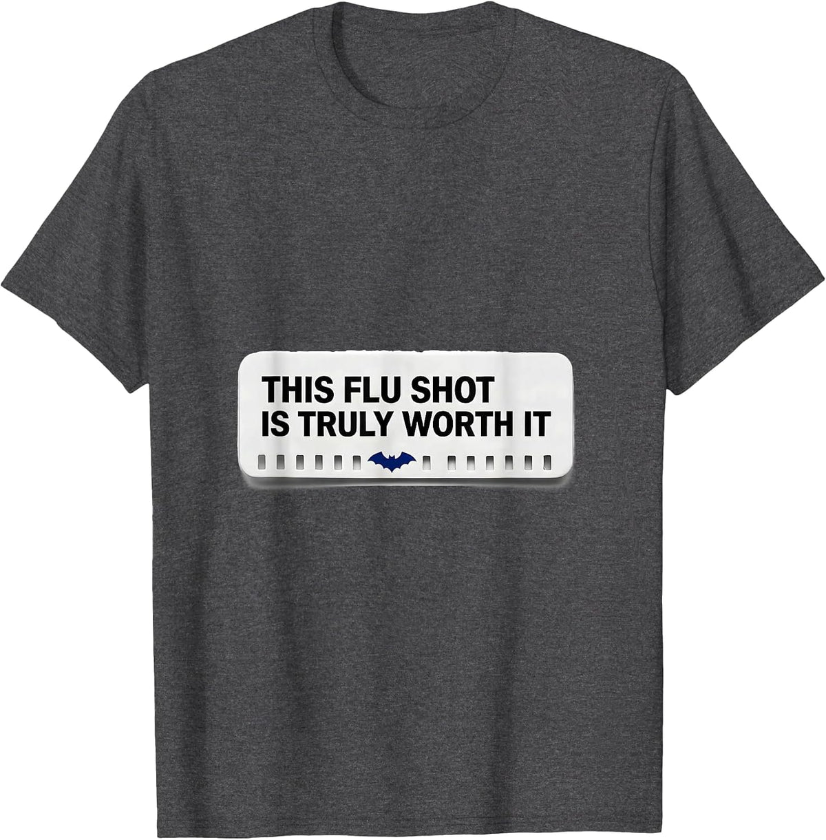 Men's This Flu Shot Is Truly Worth It Funny Nurse Halloween T-Shirt - Dark Heather Grey