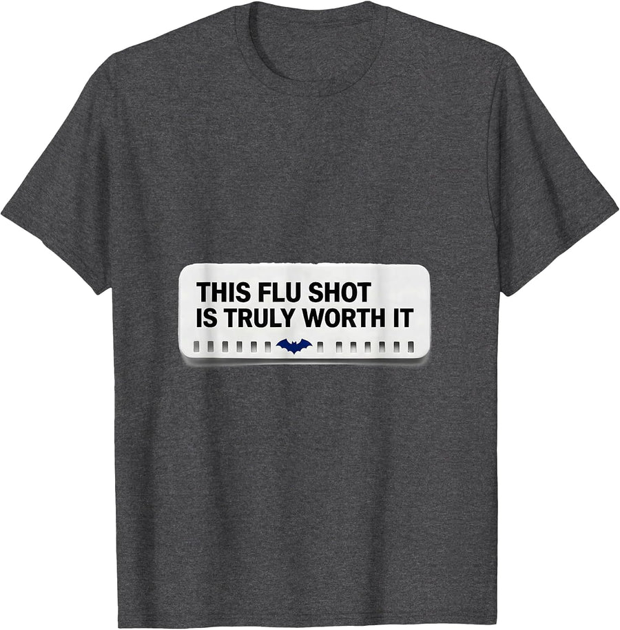 Men's This Flu Shot Is Truly Worth It Funny Nurse Halloween T-Shirt - Dark Heather Grey