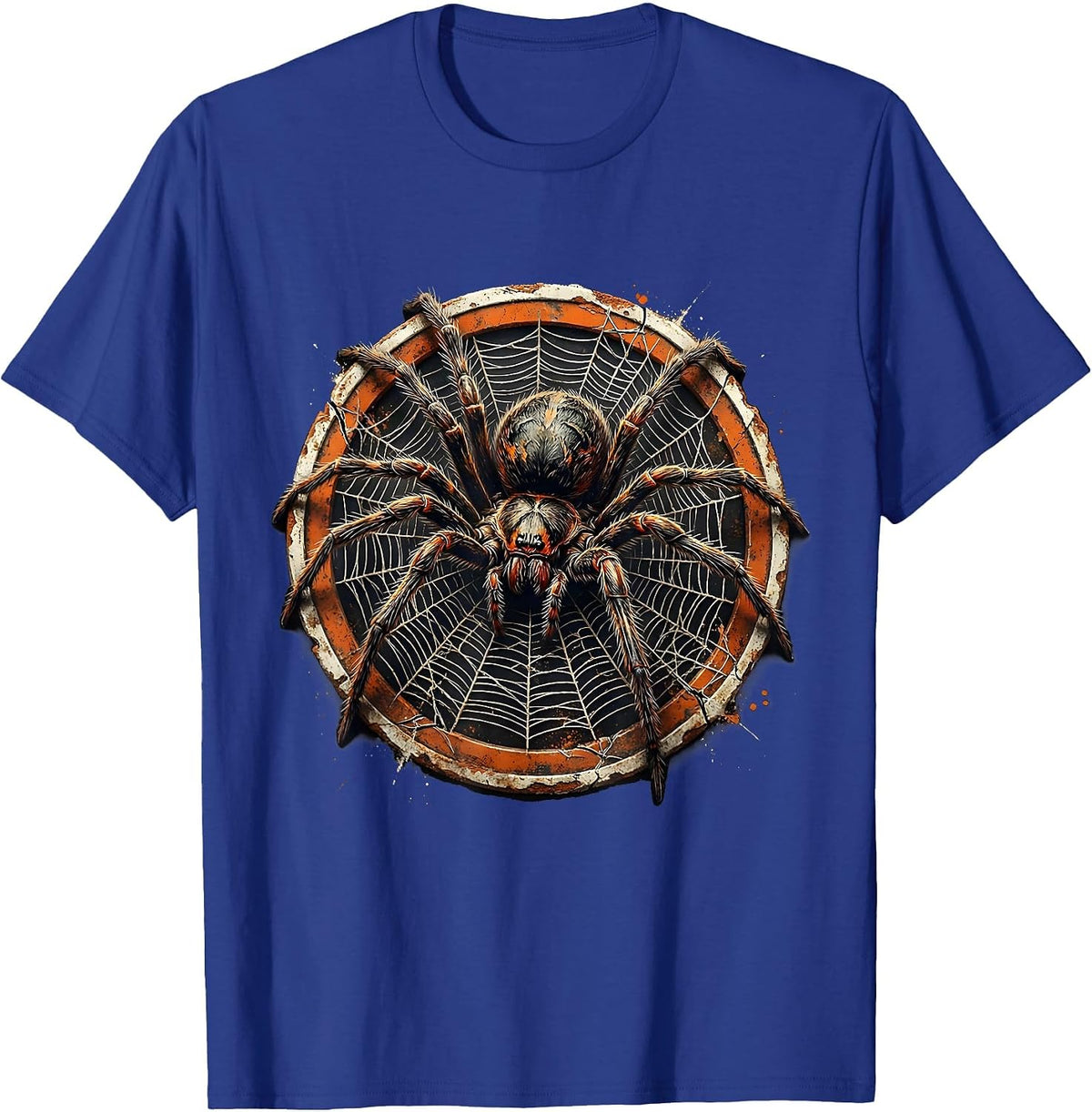 I Cant But I Know A Guy Spider Web Graphic T-Shirt - Royal Blue
